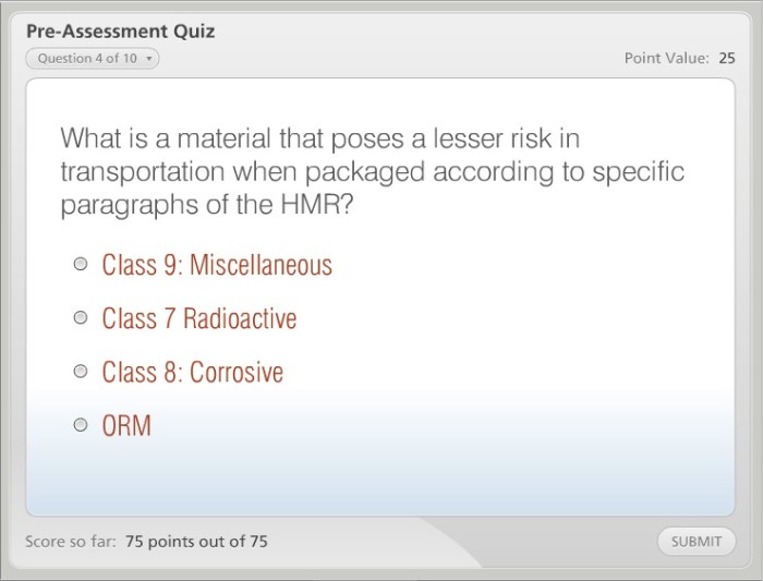 Hazmat awareness final exam answers