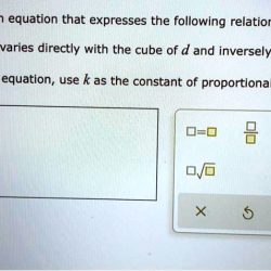 Equation varies inversely expresses